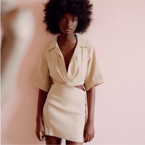 Zara Beige Mini Dress